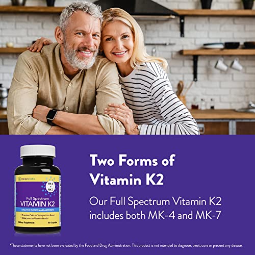 InnovixLabs Full Spectrum Vitamin K2 with MK-7 and MK-4, All-Trans Bioactive ...