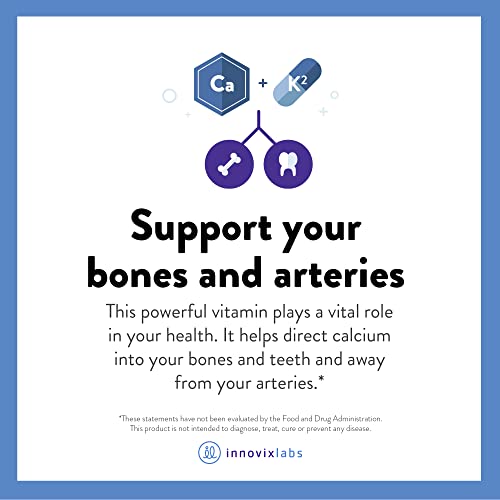 InnovixLabs Full Spectrum Vitamin K2 with MK-7 and MK-4, All-Trans Bioactive ...