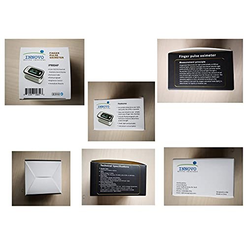 Innovo iP900AP Fingertip Pulse Oximeter and Touchless Digital Forehead Thermo...