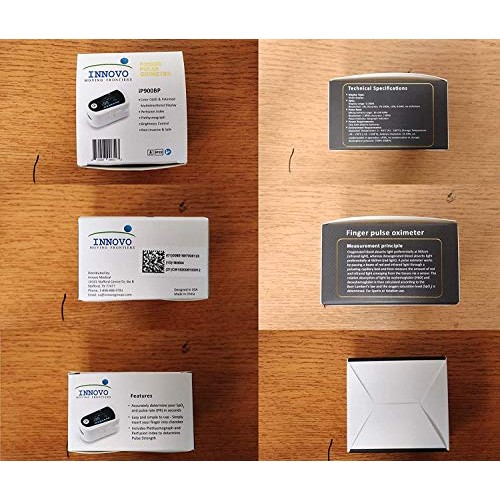 Innovo Premium iP900BP Fingertip Pulse Oximeter Blood Oxygen Monitor with Ple...