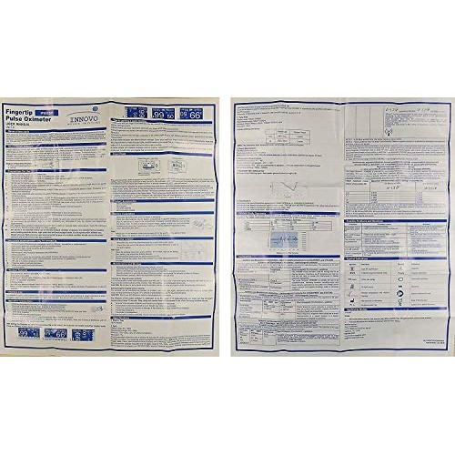 Innovo Premium iP900BP Fingertip Pulse Oximeter Blood Oxygen Monitor with Ple...