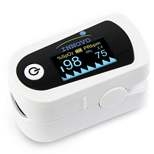 Innovo Premium iP900BP Fingertip Pulse Oximeter Blood Oxygen Monitor with Ple...