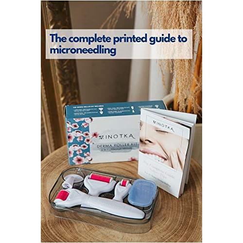 Derma Roller Kit 6 in 1 for Microneedling Face and Body, Titanium Needles 0.2...