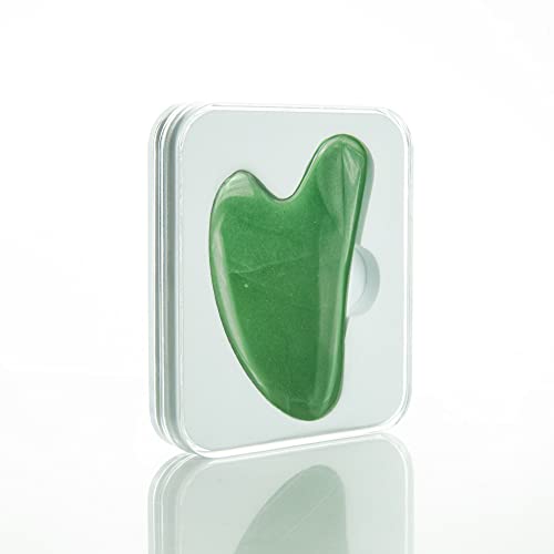 Gua Sha Massage Tool for Facial and Body Massage, Jade Gua Sha Tool Green Ave...