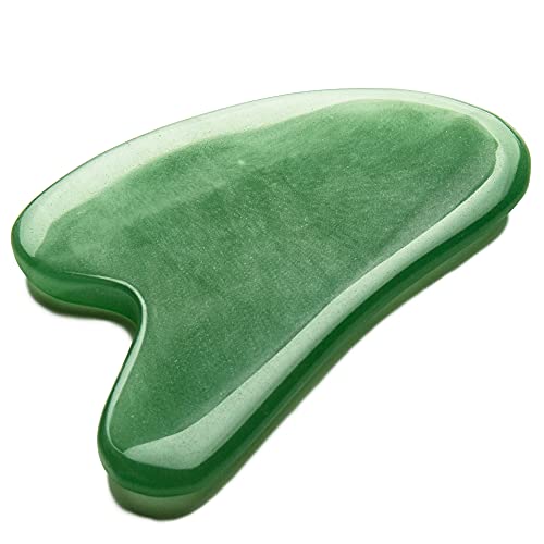 Gua Sha Massage Tool for Facial and Body Massage, Jade Gua Sha Tool Green Ave...