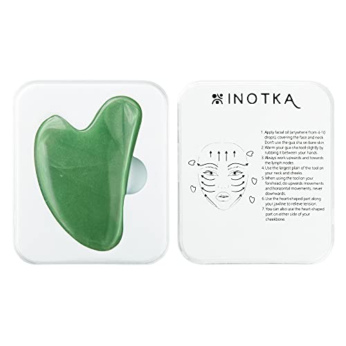 Gua Sha Massage Tool for Facial and Body Massage, Jade Gua Sha Tool Green Ave...