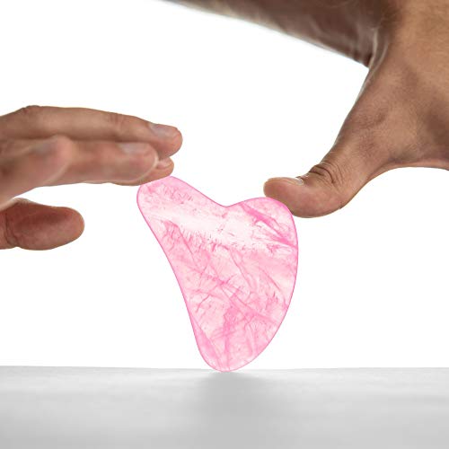 Gua Sha Massage Tool for Scraping Facial and Body Skin Massage made of Rose Q...