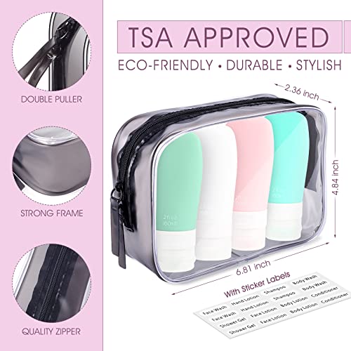 Portable Travel Bottles, INSFIT TSA Carry On Approved Toiletries Containers, ...