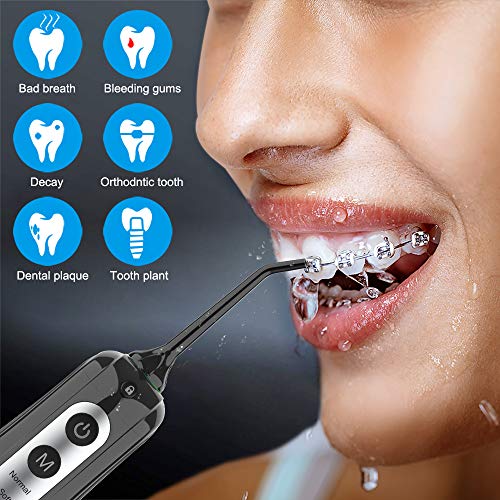 Cordless Water Dental Flosser Teeth Cleaner, INSMART Professional 300ML Tank ...
