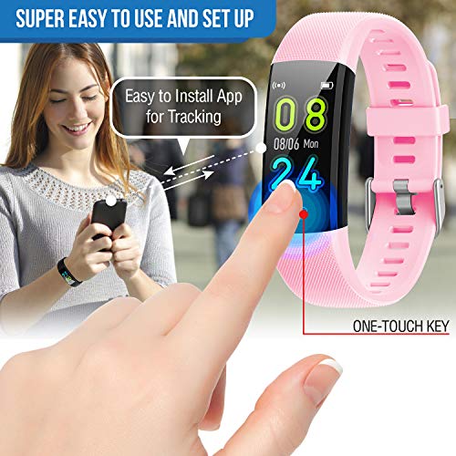 Inspiratek Kids Fitness Tracker for Girls and Boys Age 5-16 (4 Color)- Waterp...