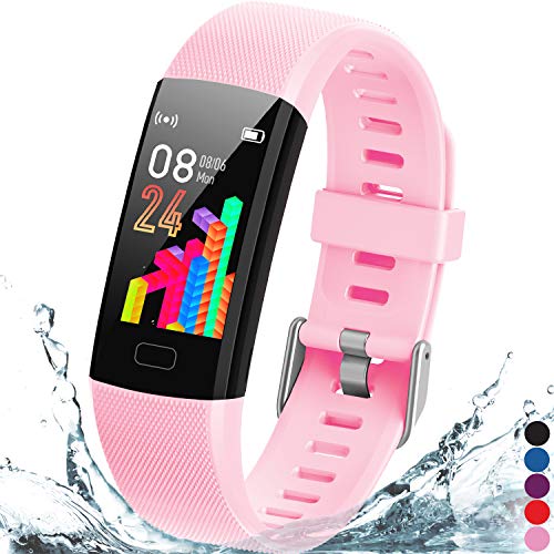 Inspiratek Kids Fitness Tracker for Girls and Boys Age 5-16 (4 Color)- Waterp...