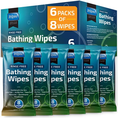 Rinse Free Body Wash Wipes | Bathing Wipes, Shower Wipes - Rinse Free Wet Wip...
