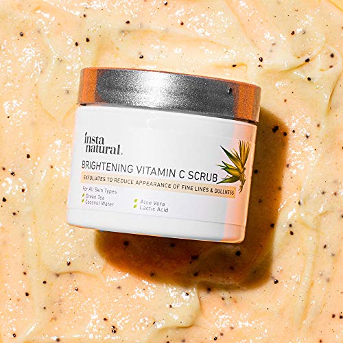 Brightening Vitamin C Face Scrub - Natural Cleansing Exfoliator - Blackhead R...