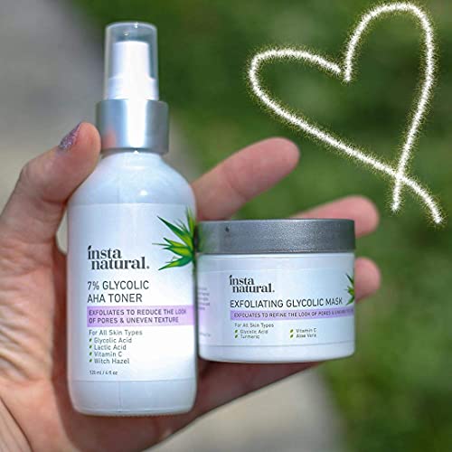 Glycolic Acid Toner 7% with Vitamin C - Pore Minimizer, Blackhead & Brighteni...