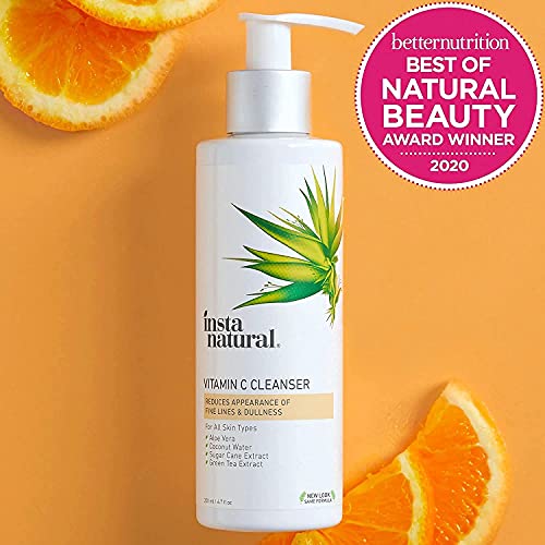 Vitamin C Cleanser - Anti Aging Face Wash & Exfoliating Facial Cleansing Gel ...