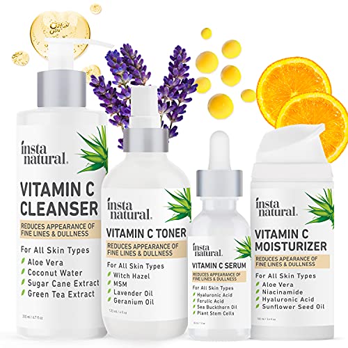 Vitamin C Skin Care Collection - Facial Cleanser, Face Toner with Witch Hazel...