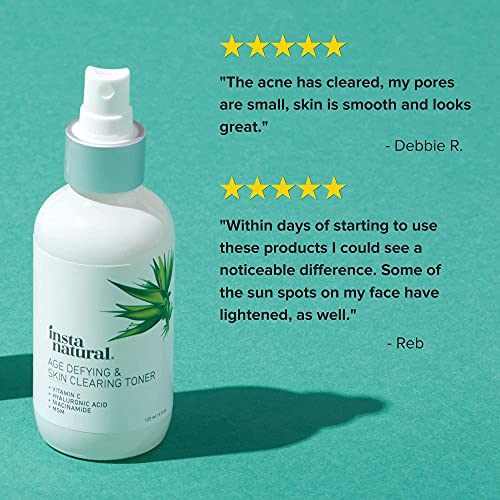 Vitamin C Skin Clearing Toner - Natural Anti Aging Facial Spray with Salicyli...