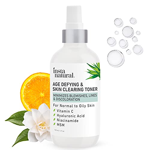 Vitamin C Skin Clearing Toner - Natural Anti Aging Facial Spray with Salicyli...