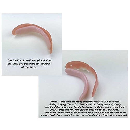 Instant Smile Comfort Fit Flex - Bright White Shade - Cosmetic Teeth, Comfort...