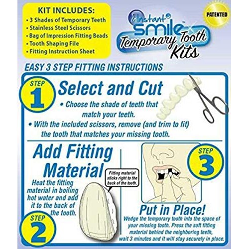Instant Smile Multi-Shade Patented Temporary Tooth Repair Kit.
