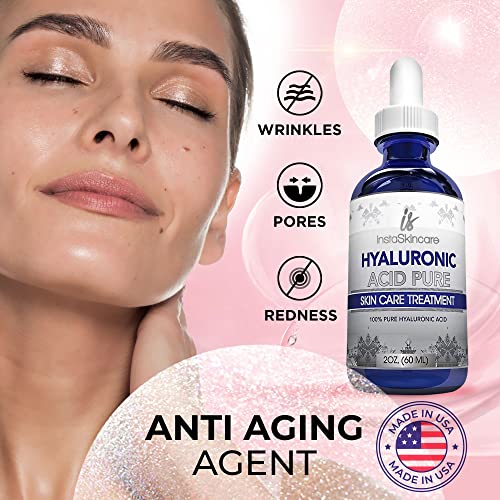 Pure Hyaluronic Acid Serum for Face (2 Oz) - Anti Aging Serum for Skin and Li...
