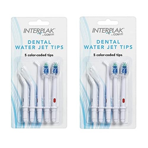 Interplak by Conair Replacement Dental Water Jet Tips 5 ea (Pack of 2)