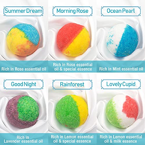 INTEYE Bath Bombs Gift Set, 24 Handmade Fizzies Rich in Essential Oil, Moistu...