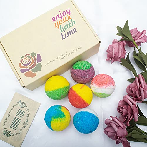 INTEYE Bath Bombs Gift Set, 24 Handmade Fizzies Rich in Essential Oil, Moistu...