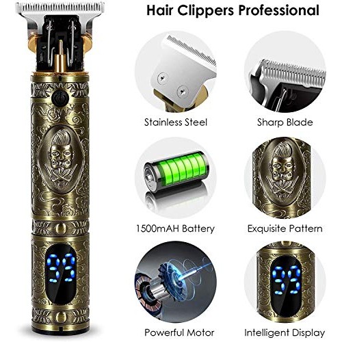 Hair Clippers for Men, T-Blade Hair Trimmer Barber Clippers for Hair Cutting ...