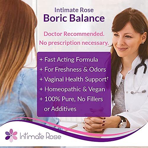 Boric Acid Vaginal Suppositories - 30 Count (600mg) + 7 Applicators - Made in...