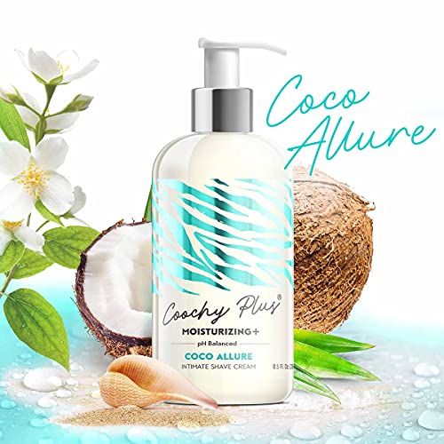Coochy Plus Intimate Shaving Cream COCO ALLURE For Pubic, Bikini Line, Armpit...