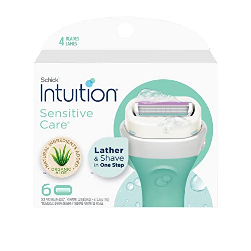 Schick Intuition Sensitive Skin Womens Razor Refills with Vitamin E & Aloe, P...