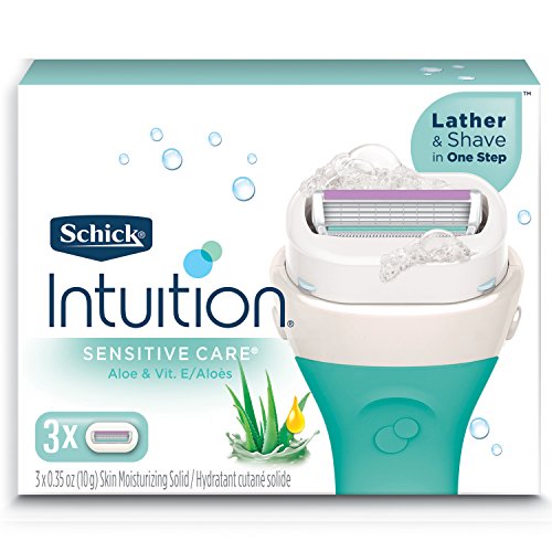 Schick Intuition Sensitive Skin Womens Razor Refills with Vitamin E & Aloe, P...