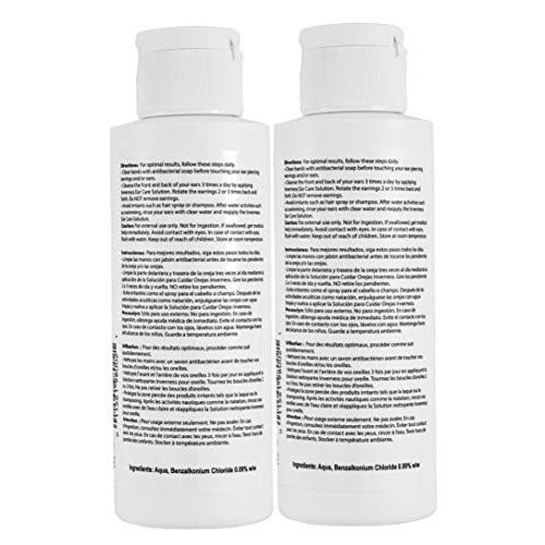 INVERNESS After Piercing Ear Care Solution 4 oz 2 pc Set