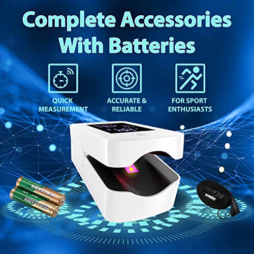Pulse Oximeter Fingertip for Adults - Oximeter Blood Oxygen Saturation Monito...