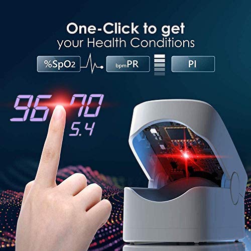 Pulse Oximeter Fingertip for Adults - Oximeter Blood Oxygen Saturation Monito...