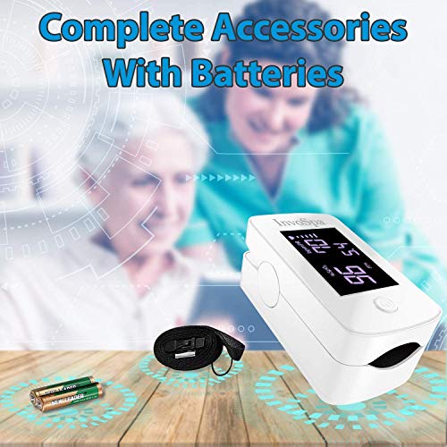 Pulse Oximeter Fingertip for Adults - Oximeter Blood Oxygen Saturation Monito...