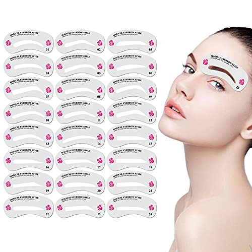 Eyebrow Stencils,Eyebrow Template,24 Eyebrow Shaper Kit,Brow Stencil for Shap...