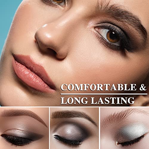 Smokey Eyeshadow Palette,Black Eyeshadow Palette,Dark Gray & Silver Eyeshadow...