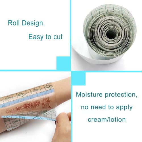 Iootmoy Tattoo Aftercare Bandage | 8 in x 40 in Roll | Clear Adhesive Wrap Se...