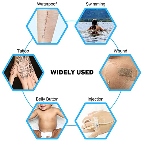 Iootmoy Tattoo Aftercare Bandage | 8 in x 40 in Roll | Clear Adhesive Wrap Se...