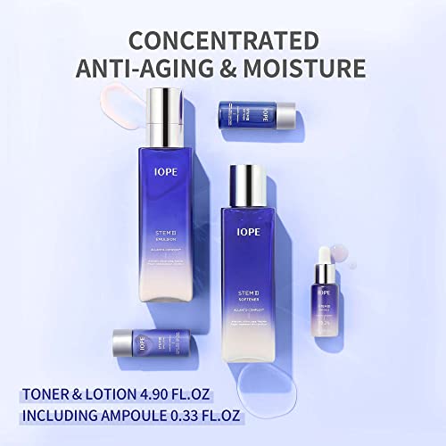 IOPE STEM III Anti-aging Skincare Set - Lotion and Toner Skin Care Set - For ...