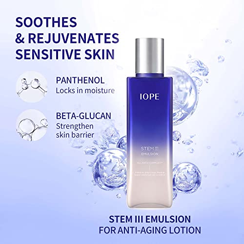 IOPE STEM III Anti-aging Skincare Set - Lotion and Toner Skin Care Set - For ...
