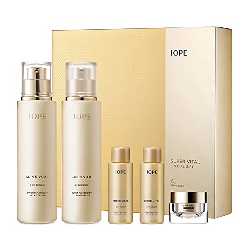 IOPE Super Vital Skincare 2pcs Set- Facial Toner & Emulsion with Mini-Cream -...