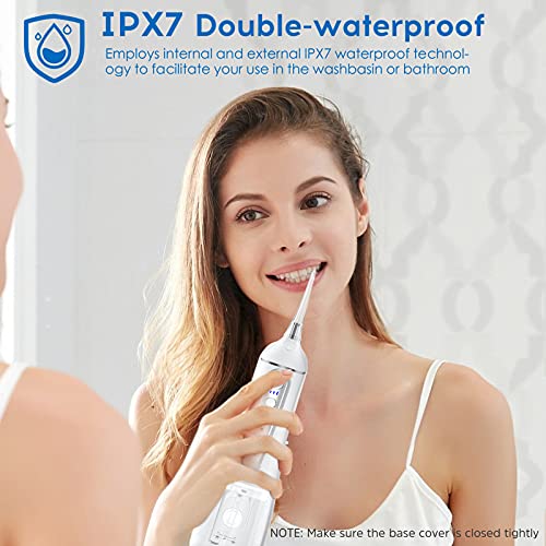 Water Flosser Cordless for Teeth - 4 Modes Water Teeth Cleaner with 300ML Wat...