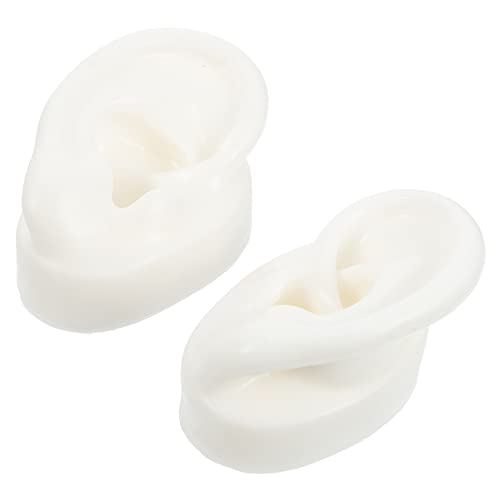 iplusmile 2 Pairs Silicone Ear Model Flexible Earmold Ear Displays Model for ...