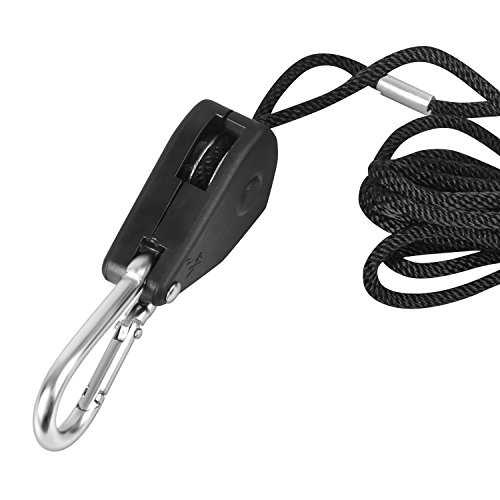 iPower GLROPEX2 2-Pair 1/8 Inch 8-Feet Long Heavy Duty Adjustable Rope Clip H...