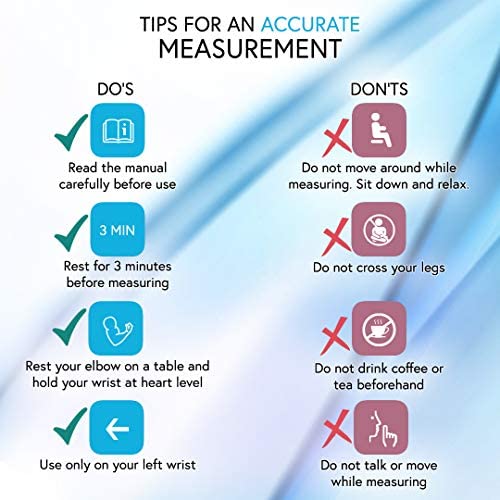 iProven Blood Pressure Monitor Wrist Cuff, 1 Size bp Cuff fits All, Automatic...