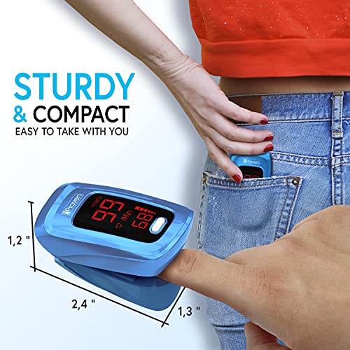 iProven Pulse Oximeter with Heart Rate Monitor on Fingertip, Oxygen Saturatio...