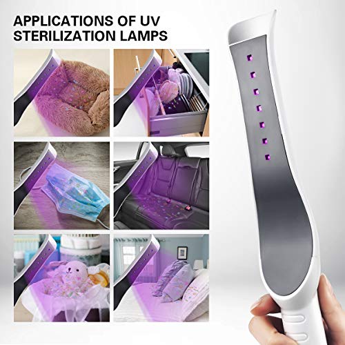UV Light Sanitizer Wand, Portable UVC Light Sanitizer Perfect for Home Hotel ...